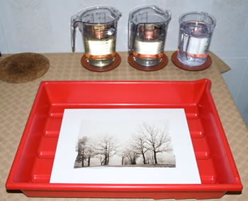 platinum-palladium printing-wet workspace